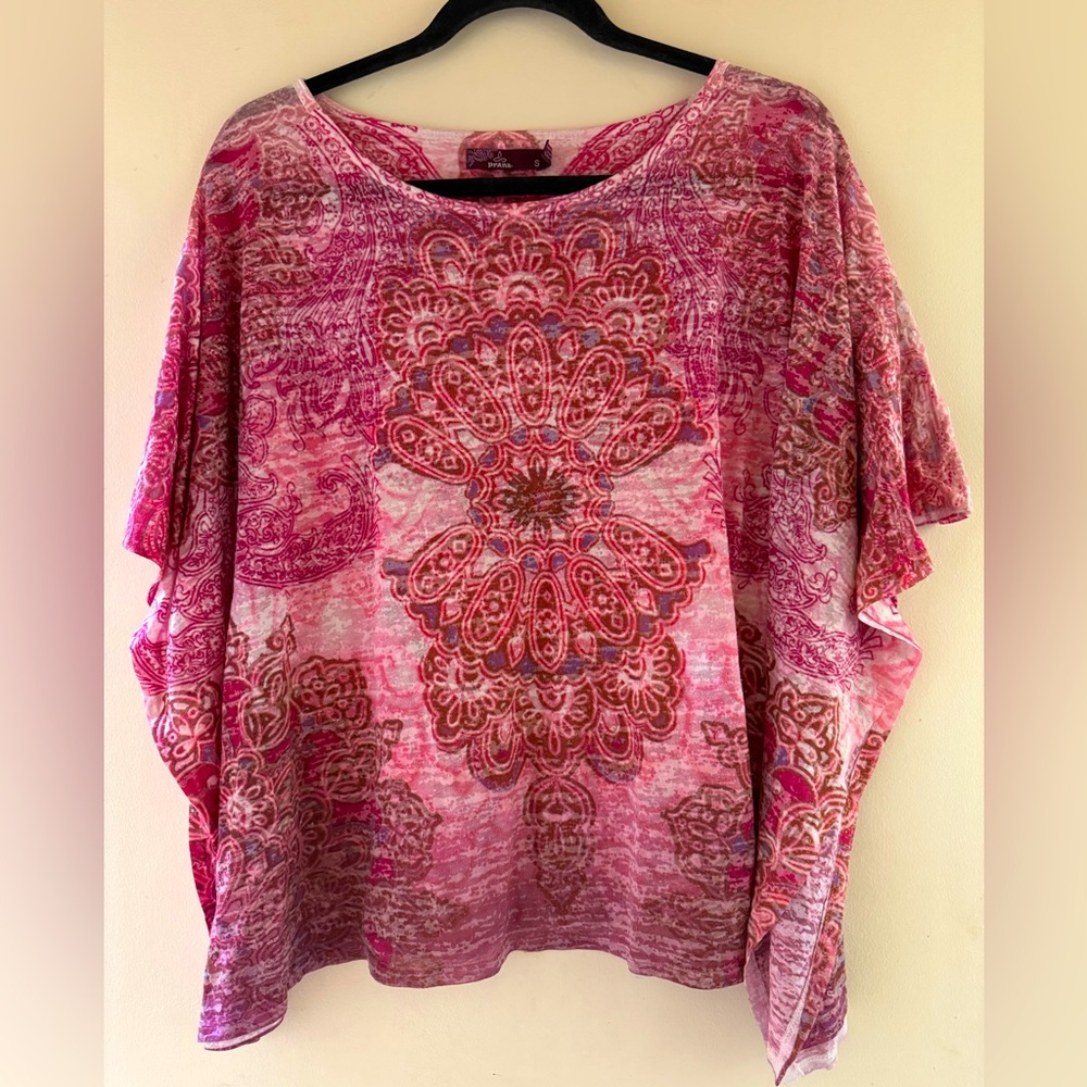 Prana Pink Mandala Patterned Women's Blouse